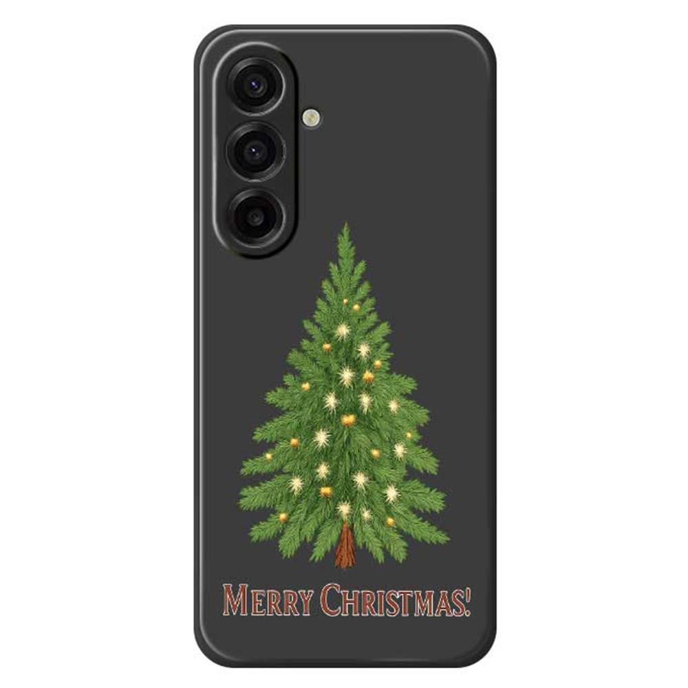 

For Samsung Galaxy A17 5G/A17 4G Case Christmas Tree Pattern Printing Straight Edge TPU Phone Back Cover