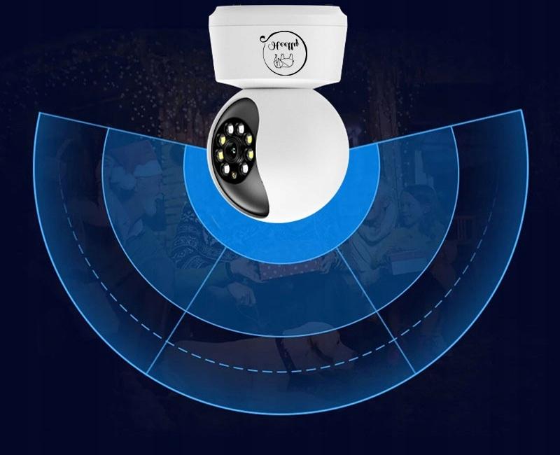 Kamera Ip 5Mp Zoom Wewnętrzna Obrotowa Wifi Alarm Detekcja Fhd Smart