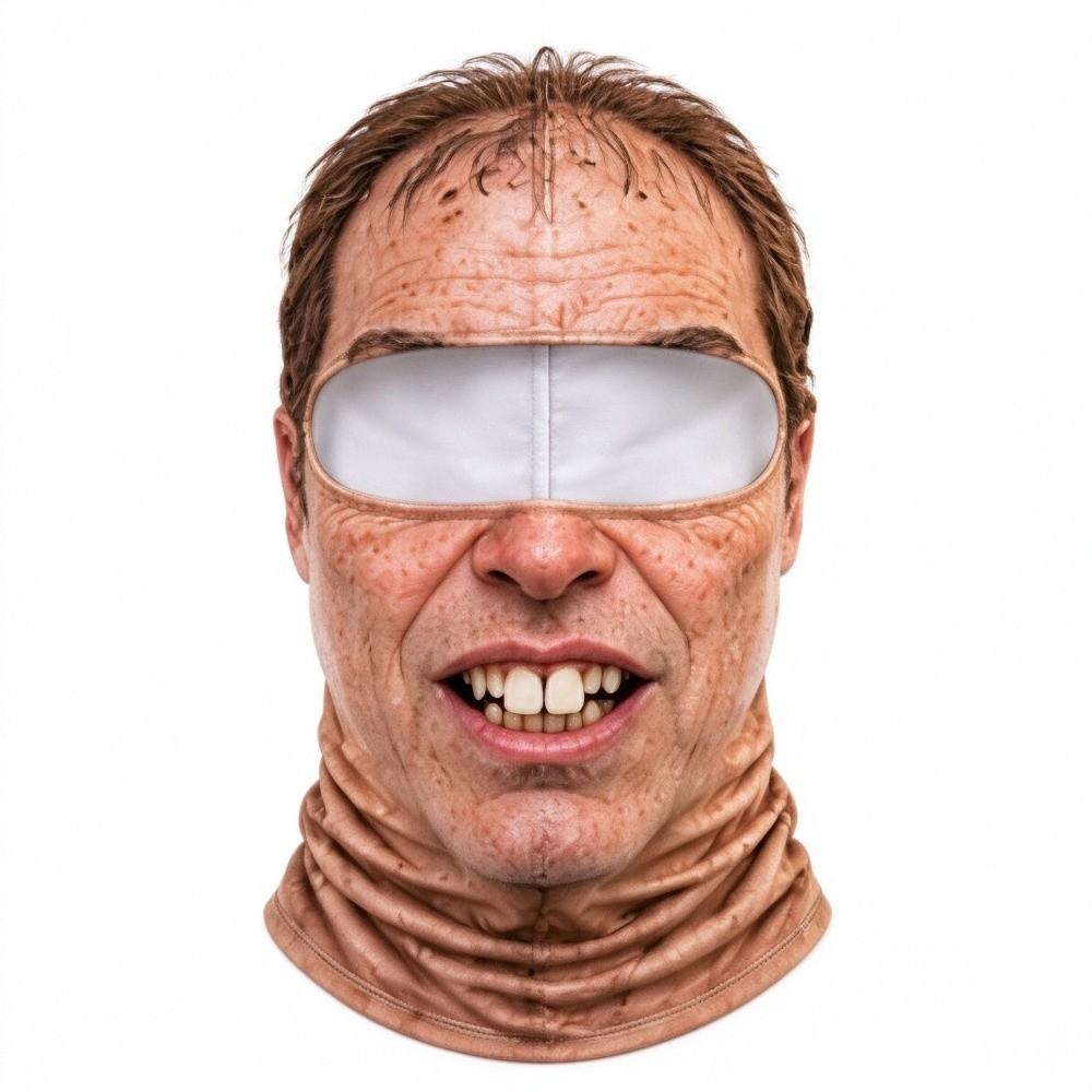 Full Face Coverage Realistic Face Ski Mask 3D Printed Design Winter Windproof Mask For Motorcycle