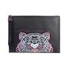 Classic Tiger Head Logo Embroidered Leather Clutch Men Clutch Black FA55PM322-L49-99C