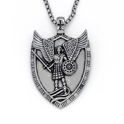 Coole Heren Christelijk Schild Kruis Aartsengel Michael Hanger Ketting Heren