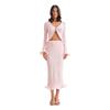 Autumn New Beach Suit Women Solid Color Sexy Knitted Hollow Beach Swimsuit Women's Dress