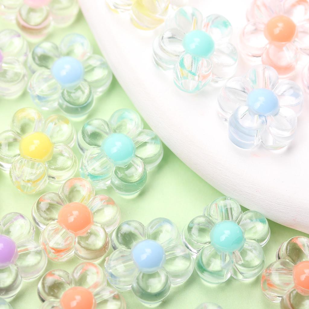 Fashion DIY Necklace Jewelry Making Bracelet Jar Heart Plum Beads About200pcs Clear/Matte Handmade Material  Beads