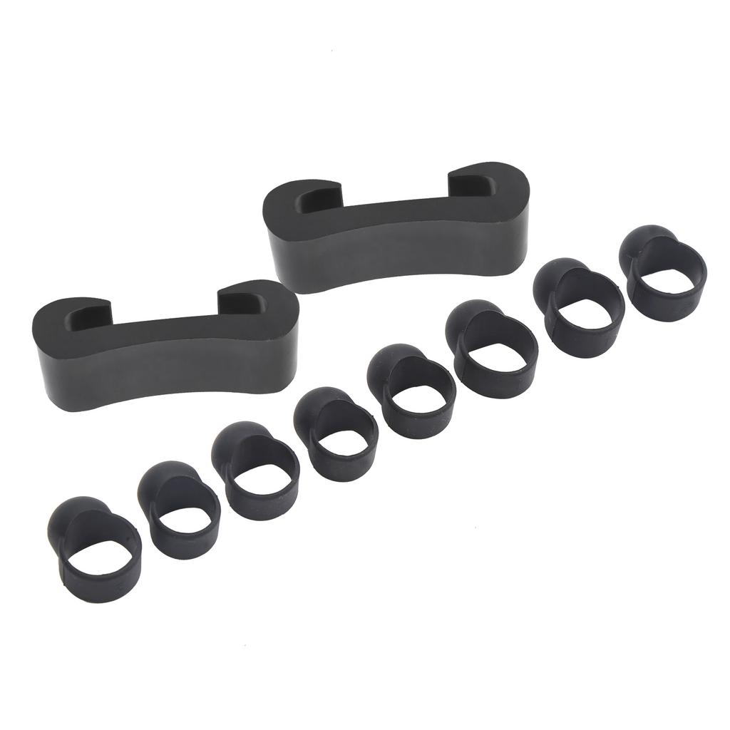 8 Stück Zungentrommel-Fingerhülsen, Silikon-Instrumentenzubehör mit 2 Stück Trommelstockhaltern