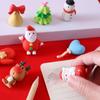 Elk Pencil Erasers Santa Christmas Stationery School Supplies Christmas Eraser  Student