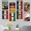 Vintage Metal Tin Signs Racing Car Plaque Decor F1 Racetrack Metal Poster Wall Art for Garage