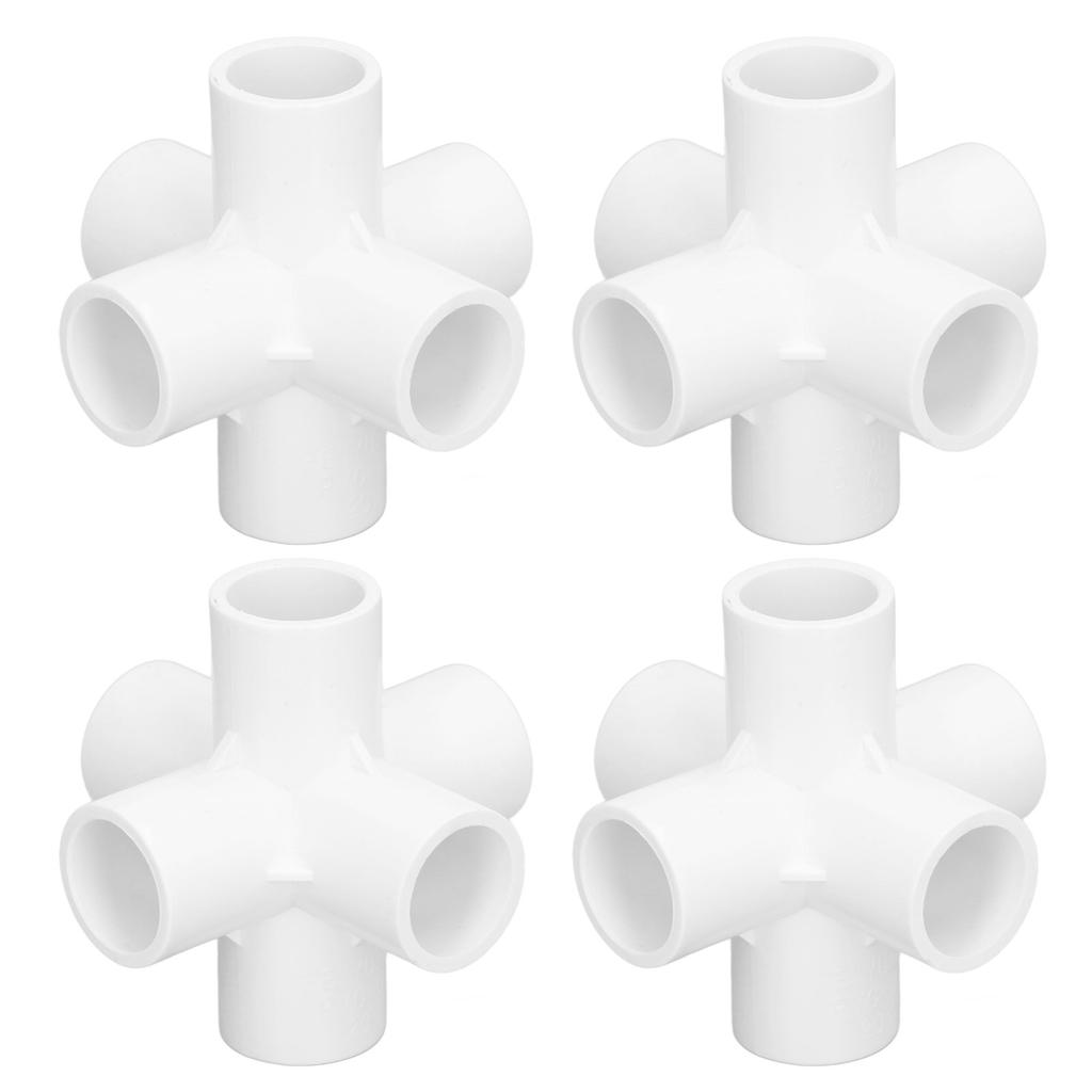 10PCS 6 Way Pipe Fittings PVC Plastic Pipe Corner Elbow Connector 20mm Inner Diameter