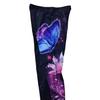 Leggings da donna a vita alta multicolore con stampa farfalla, sollevamento fianchi, elasticizzati, skinny, pantaloni per lo sport