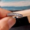 Copper Plate Inlaid Zircon Unisex Couple Ring