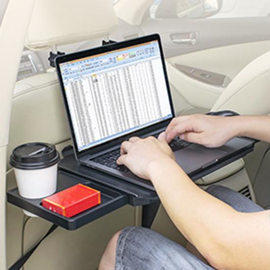 Tablette Voiture Pliable : Plateau Pour Volant Ou Appui-tête - Pour Ordinateur Portable, Tablette Ou Repas En Voyage