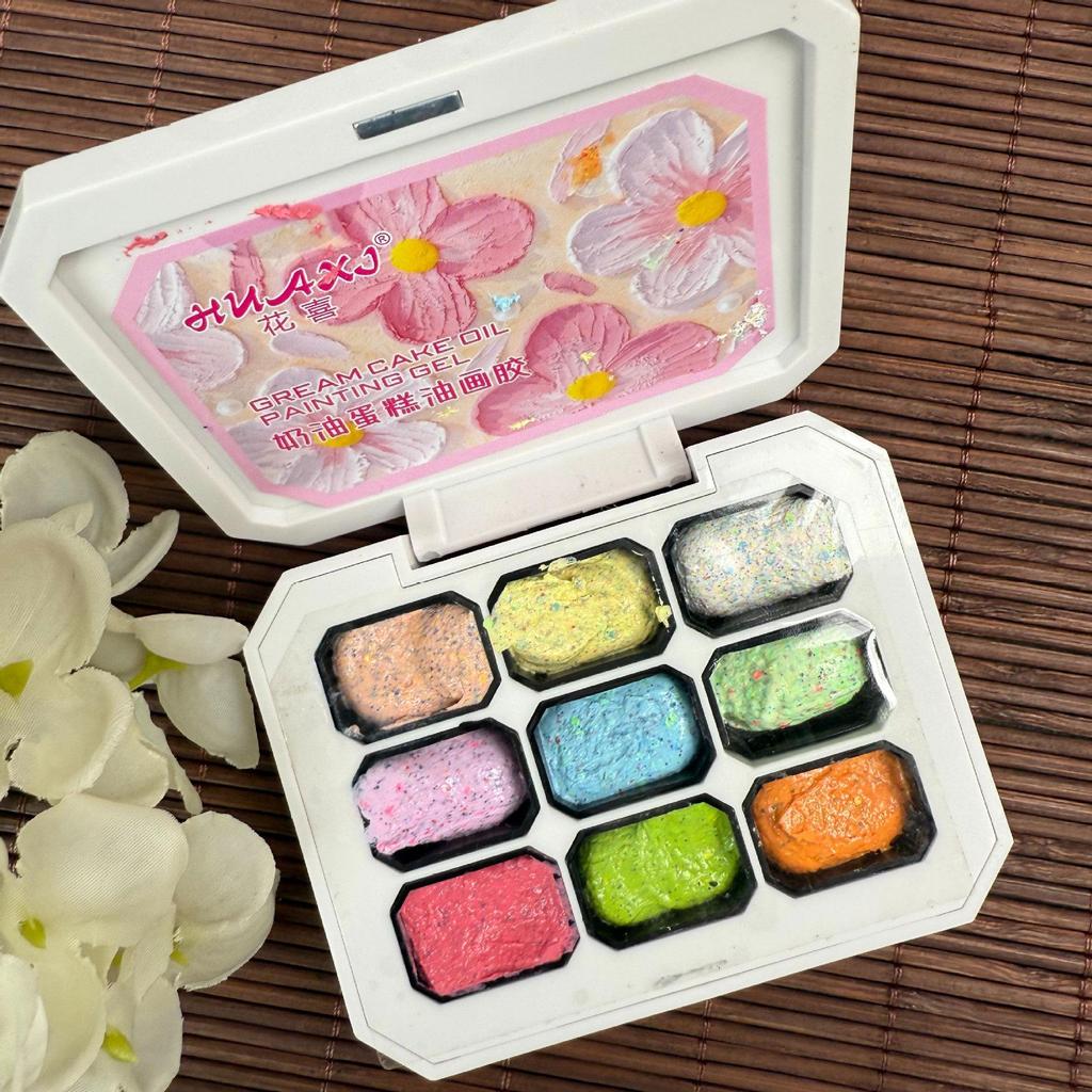 Nowy żel Pat Pat: Nine Grids Nail Art Jednolity Kolor Malowanie Róż 2024 - Nasycony Rozmazany Gradient, Nie Wymaga Zmywania