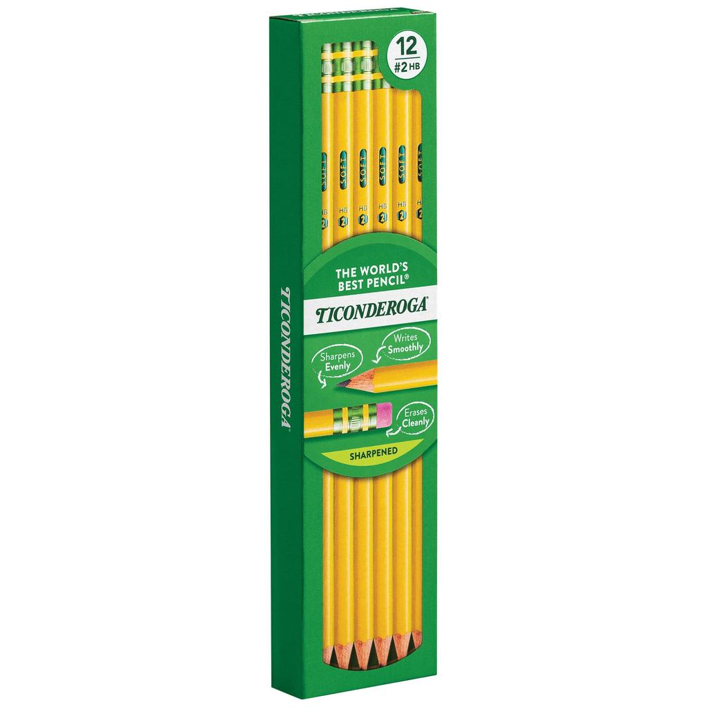 Yellow Pre-Sharpened Pencil, 2, Barrel, 12/Pack (item)