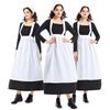 Halloween Maid Costume Set Includes French Maid Apron Maid Dress and Headscarf Set for Women, Kitchen Cooking Apron