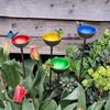 Bee Feeder For Garden 4 Pieces Bee Feeding Waterer Stakes Rustproof Pollinator Feeding Outdoor Decor For Courtyard Backyard Yard