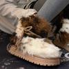 Fashion Bow Bead Fur Platform Women Ankle Snow Boots Flats Plush Cotton Shoes Woman Brand Winter New Trend Warm Casual Shoes Botas Mujer