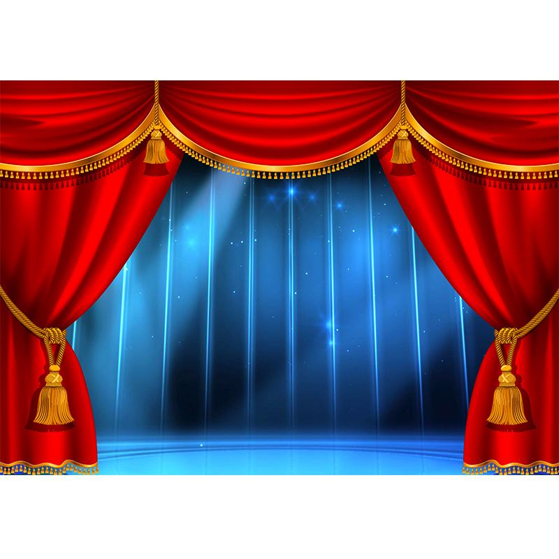 Czerwona kurtyna teatralna, tło imprezowe, światło sceniczne, sklep, urodziny, ślub, fotografia imprezowa, dekoracja tła, studio fotograficzne