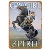 Vintage Cowgirl Metallschild Retro Westlich Reiten Zitat Blechschild für Heimbar Bauernhaus Dekoration Das Leben ist Hart Spirituell Wi