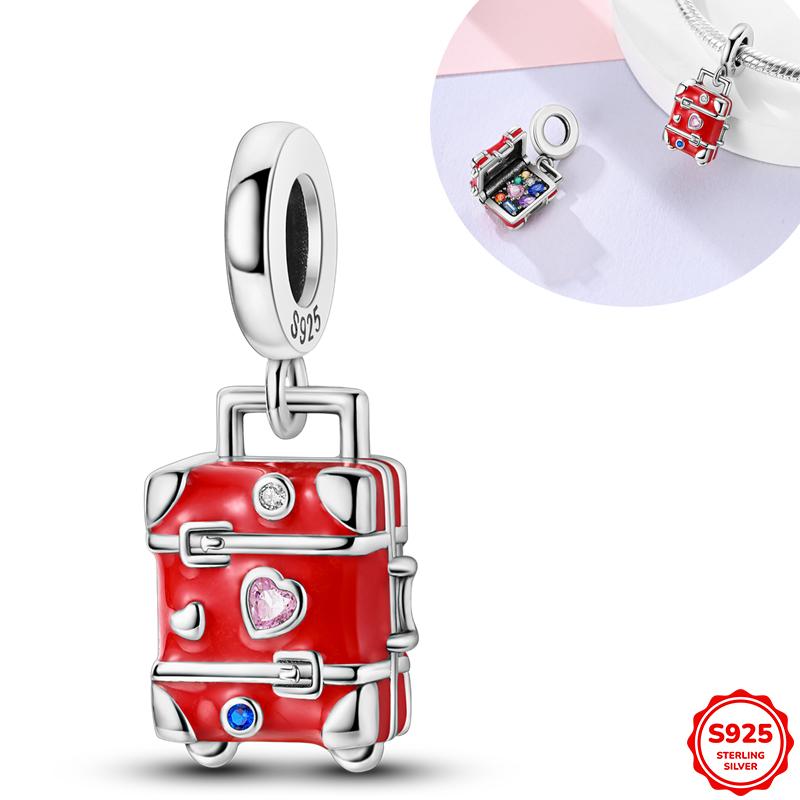 925 Silver Moments Keychain Charm Fit Original Silver Beade Ladies Gift