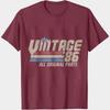 Vintage 86 All Original Parts Summer Men TShirt Retro American Style Casual Wear For Birthday Gift For Him