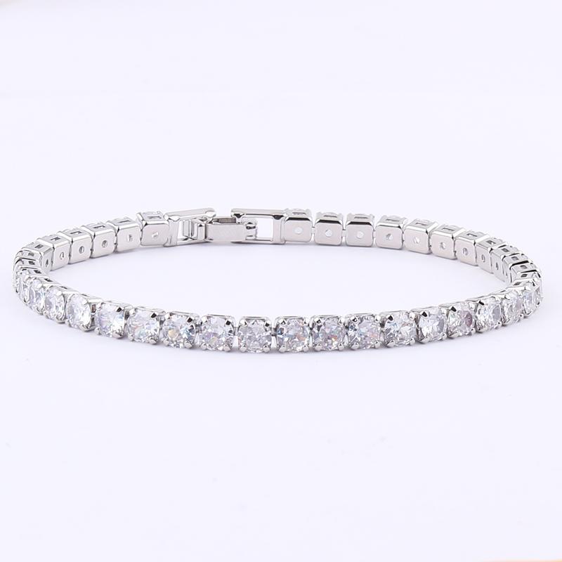 Iced Out Zircon Tennis Bracelet For Women Luxury Shiny Crystal Bracelets Hand Chain Hippie Trendy Accessories Jewelry Gifts