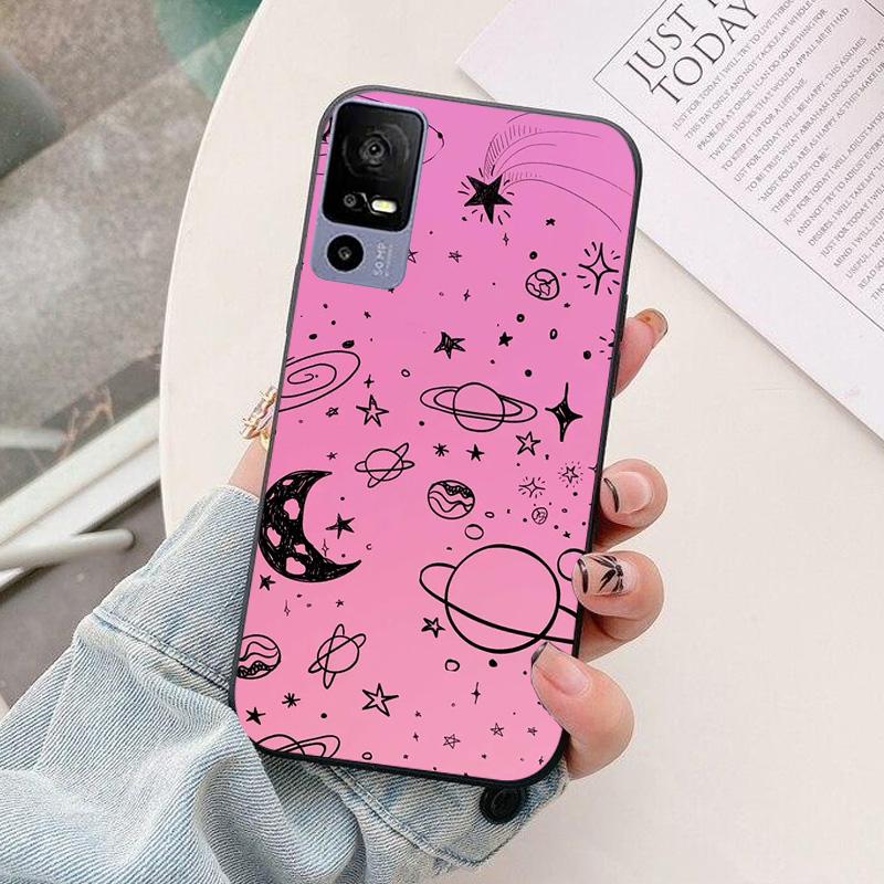 For TCL 40 R 5G Phone Case T771K astronaut Silicone Camera Protection Back Cover For TCL 40R 5G T771H Funda Coque TCL40R