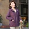 Yalu Women's Elderly Autumn Hooded Jacket