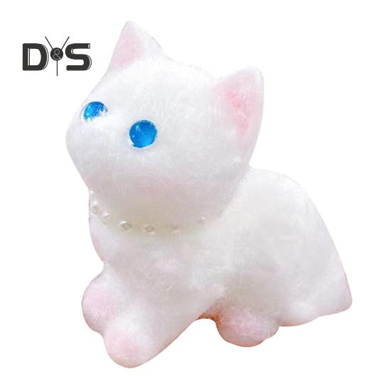3D Cat Squeeze Toy Anxiety Stress Relief Black White Kitten Pinch Sensory Toy Kids Teens Adults Soft Stress Ball Animal Fidget Toy