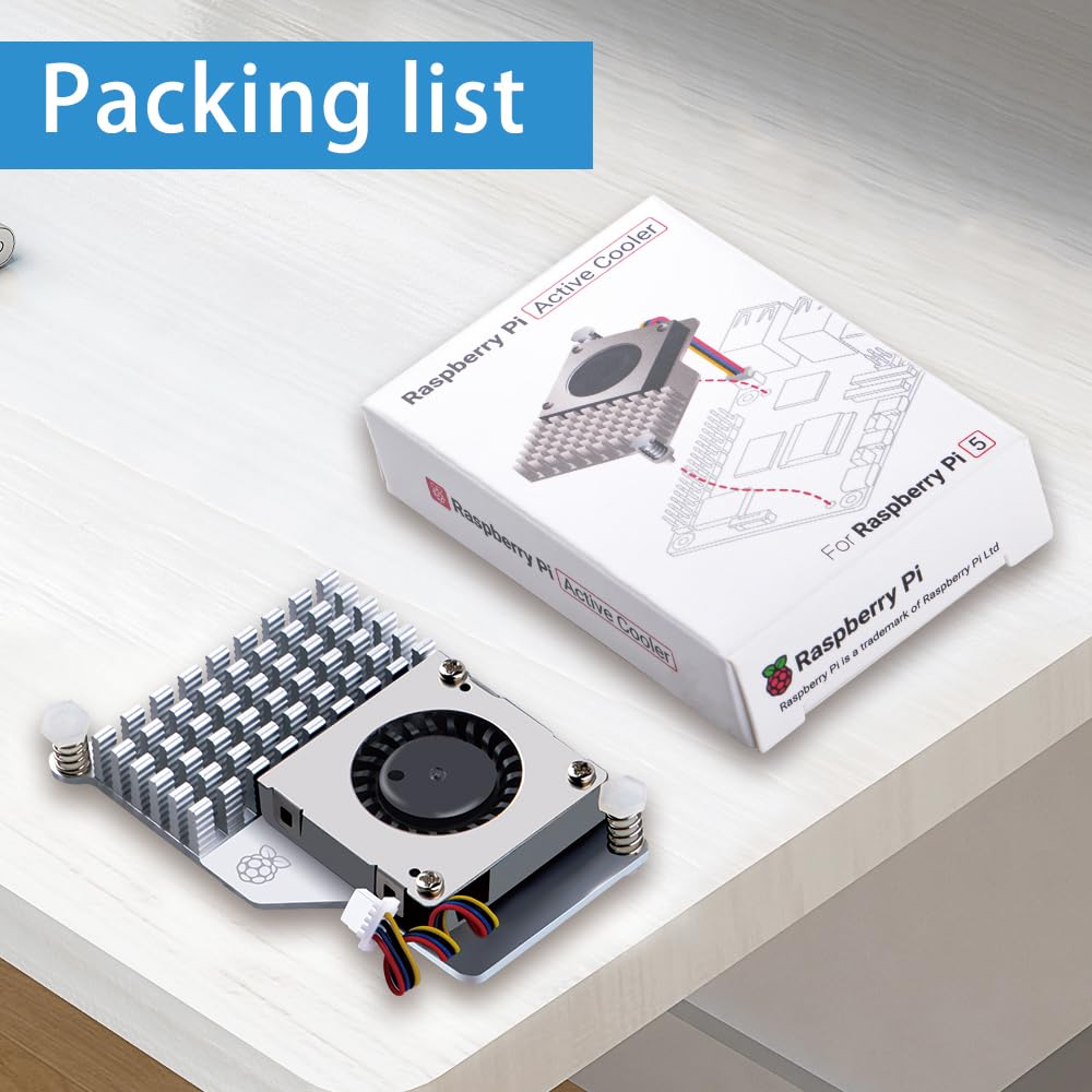 Official GeeekPi Raspberry Pi 5 Active Cooler, Official Pi 5 Active Cooler for Raspberry Pi 5 4GB/8GB, Radiator