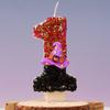 Halloween Birthday Candles for Halloween Theme Party Decor Black Hat Glitter Birthday Number Candle for Kids
