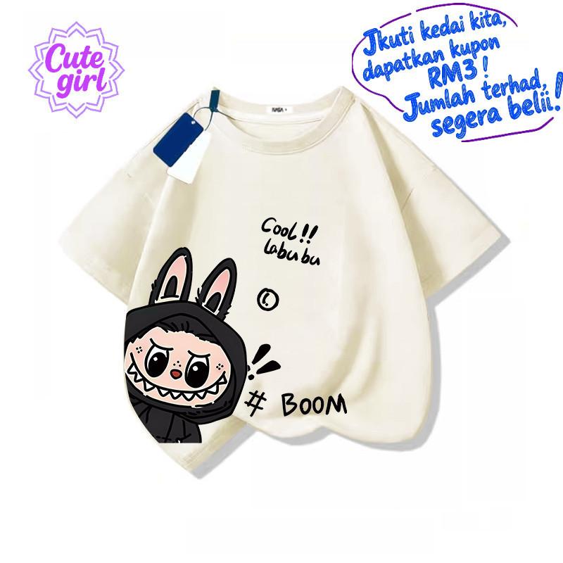 High quality fabric for girls T-shirts, short sleeved printed fashion trend 150
