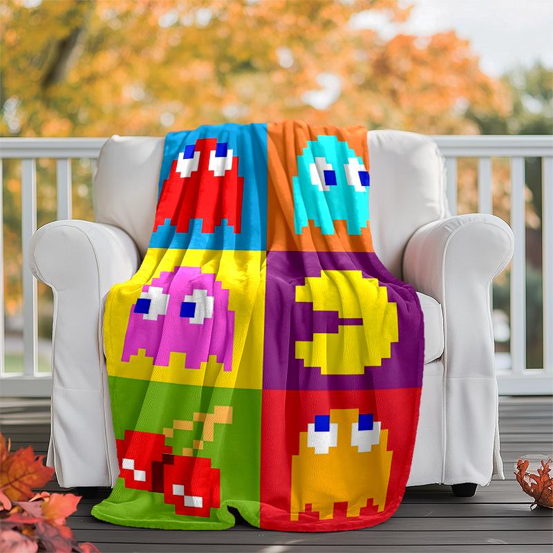 Pixel-Spiel Flanelldecke Weich Warm Ganzjahres-Überwurf, Design für Camping, Autoreisen, Wandern Sofa, Bett, Büro Perfektes Geschenk für Partys