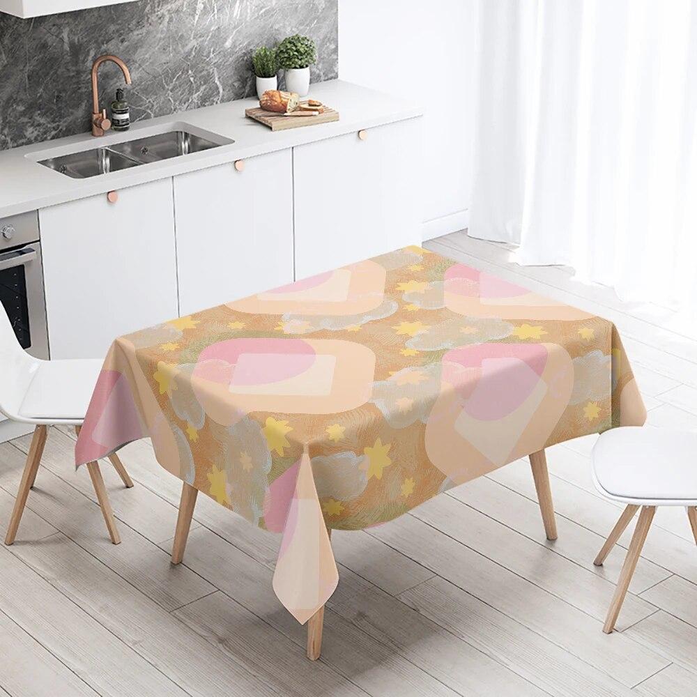 Waterproof Mandala Printed Tablecloth Wedding Party Restaurant Banquet Decoration Rectangle  Kitchen Table