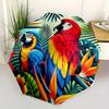 Parrot Paradise: Colorful Macaw & Parrot Umbrella - Durable Iron Frame,8-Rib Structure for All Seasons,Perfect for Home,Travel,and Outdoor A