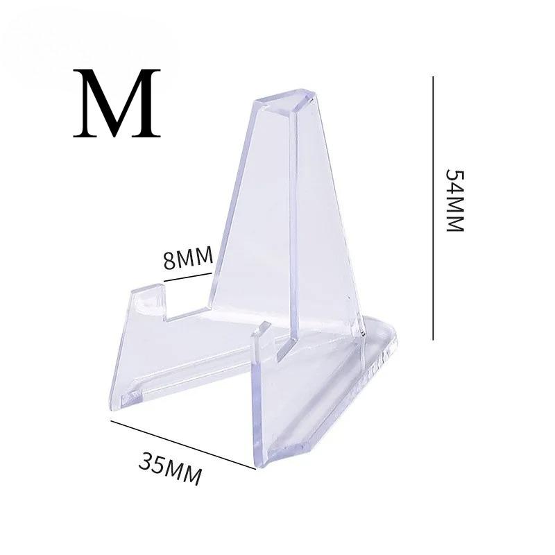 5pcs Transparent Acrylic Commemorative Coin Display Stands Triangle Challenge Coin Capsule Holders for Collectibles