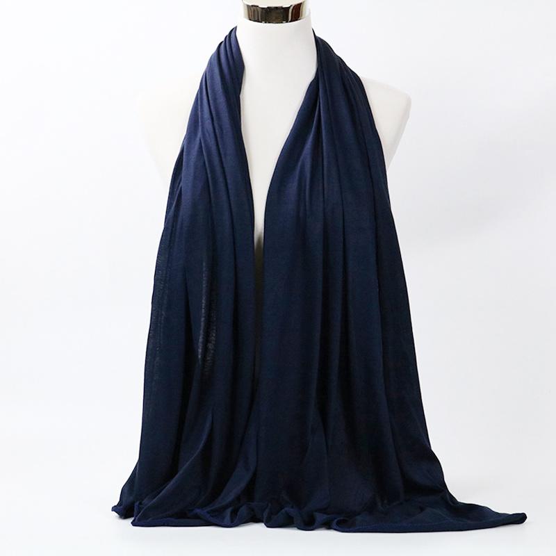 Monochrome Mercerized Cotton Jersey Scarf  Cotton Convenient Long Scarf  Turban