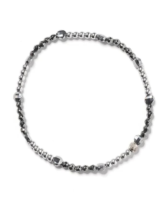 Silver Mix Stone Bracelet (PLT-BR-018_SV)