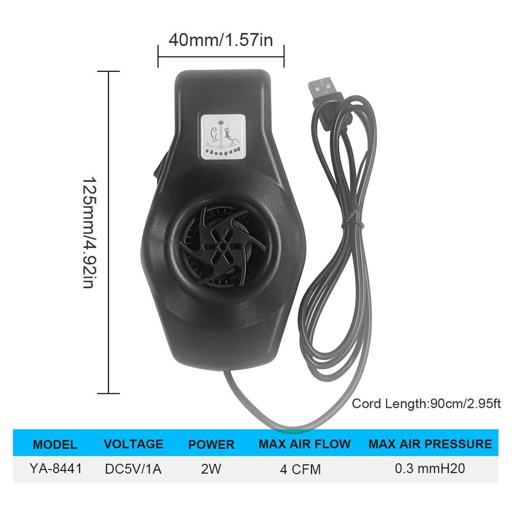 Aquarium Cooling Fan with USB Cable Mini Aquarium Chiller Small Fish Tank Fan Suitable for Freshwater Saltwater Tanks