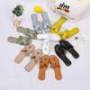 Solid Color One-word Slippers Spring and Summer Outer Wear Ins Beach Non-slip Cool Slippers Large Size
