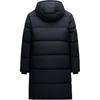 Anta Solid Color Zipper Hooded Comfortable Breathable Versatile Mid-Length Down Jacket Women outerwear Basic-Black 162517903-2
