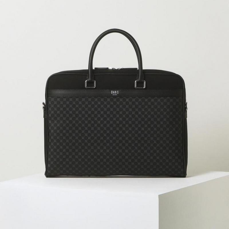 Daks Nylon Briefcase  Fits 15 Inch Laptop  Black Dd Pattern Dbba5f591bk