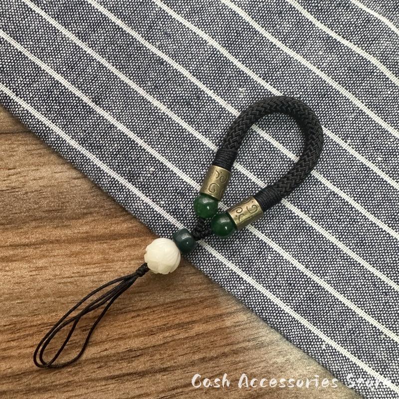 

Chinese Style Braid Retro Mobile Phone Chain Women s Lanyard Short Pendant Hanging Decoration Finger Hanging Rope Straps