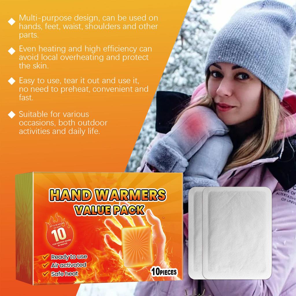 10Pcs Portable Babies Foot Warmers Self heating Pads Body Warmer Stickers Feet Warm Pads Heat Pack Warm Body Patches