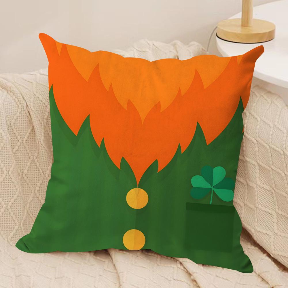 St Patricks Day Cute Cushion Cover Soft Plush Throw Pillow Cover  DoubleSided Printed Cushion Case  Cozy Sofa  Home Decor
