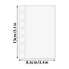 A7 6-Ring Clear Binder Refills 10Pcs Clear Plastic Folder Bags Transparent Sheet Loose Leaf Filling Protectors Sheet Protectors