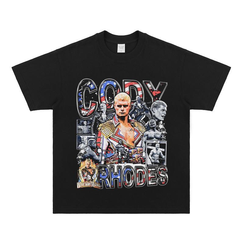 

Футболка Коди Роудса Мужская футболка с коротким рукавом Бокс Реслинг Повседневная Спортивная Свободная Хлопковая Футболка 4XL