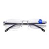 Frameless Presbyopia Eyeglasses Ultralight Anti-blue Light Glasses Men's Reading Glasses  Elder