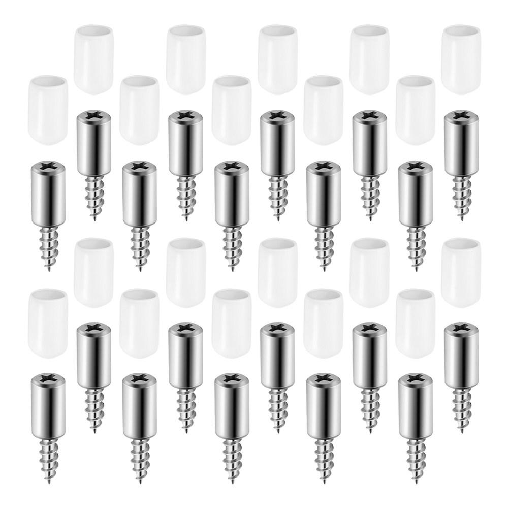

20Pcs Self-Tapping Shelf Screws Rubber Sleeve Wardrobe Partition Nails Truss Head Cabinet Screws Anti-Slip Laminate Board other
