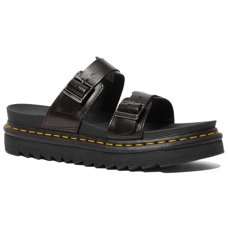 Dr. Martens Myles Brando Leather Sandals Black Men's 23523001