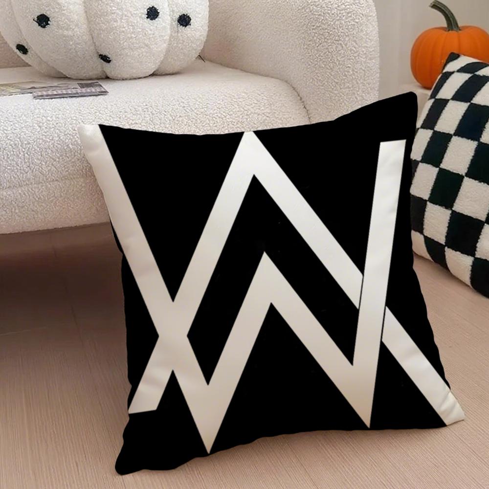 Popular Singer A-Alan Walker Pillow Case Anti-dustmite Pillowcase Invisible Zipper Silky Short Plush Sofa Cushion Cover