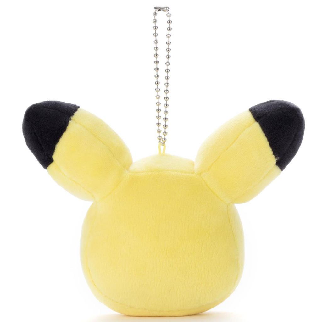 Pokémon Mocchi-Mocchi-Style Face-Shaped Mascot Pikachu (Smile) - Approximately 12cm Tall